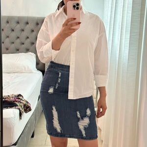 DENIM MIDI SKIRT